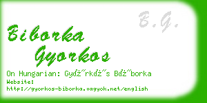 biborka gyorkos business card
